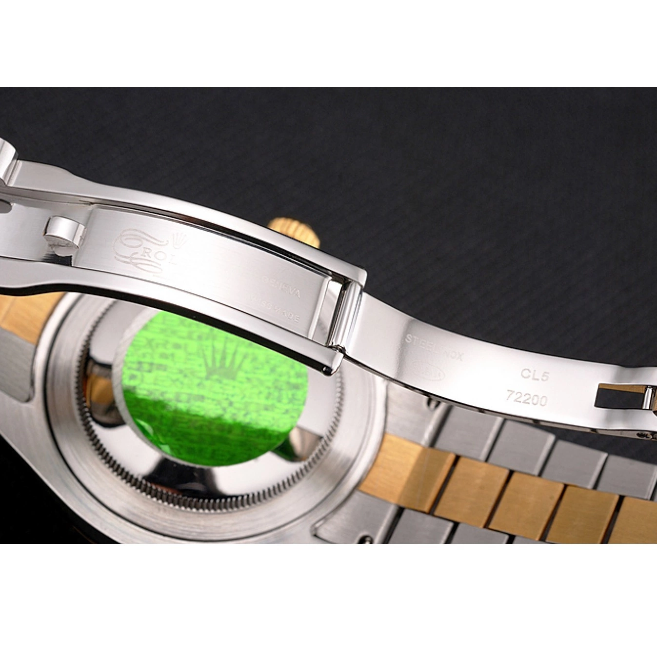 Aaa fake watches Datejust Bracelet Two Gold Case Bezel Tone Swiss Dial And Steel Rolex Stainless 0820